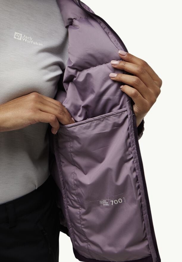 Purple Women Jack Wolfskin Ather Down Jackets | 61883201
