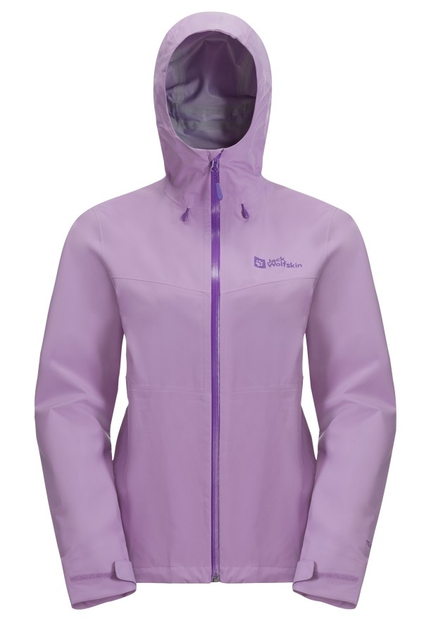 Purple Women Jack Wolfskin Highest Peak 3l Rain Jackets | 38550290
