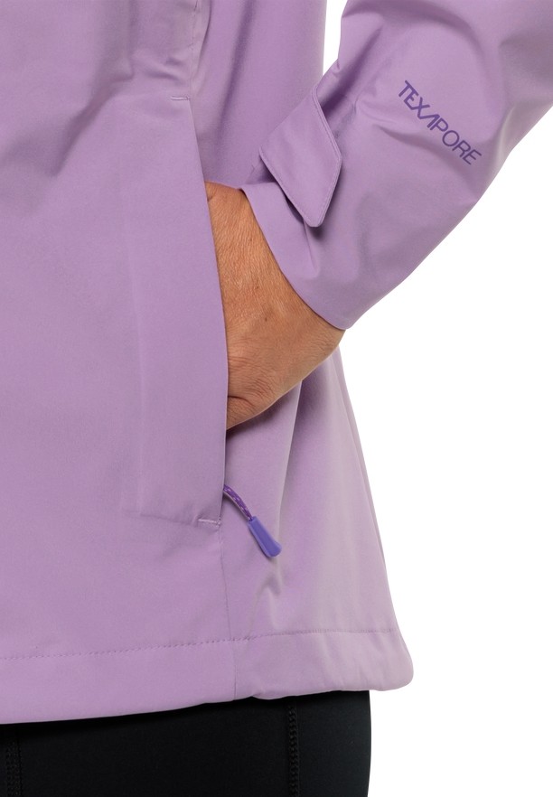 Purple Women Jack Wolfskin Highest Peak 3l Rain Jackets | 38550290