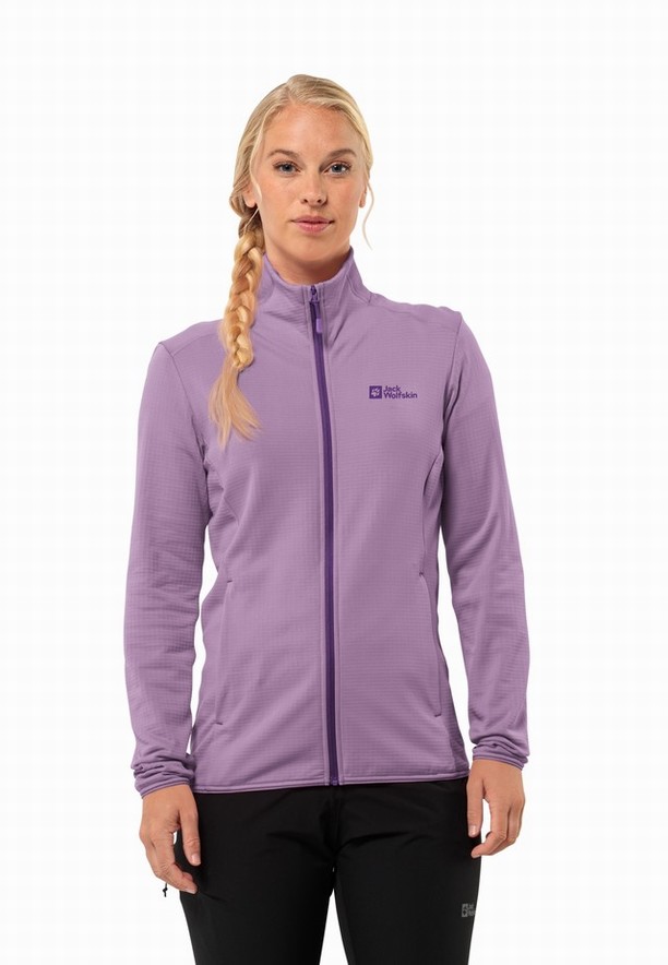 Purple Women Jack Wolfskin Kolbenberg Fz Fleece Jackets | 79875521