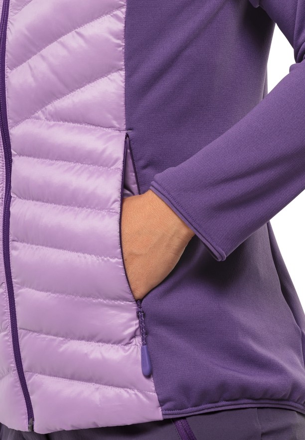 Purple Women Jack Wolfskin Routeburn Pro Hybrid Jackets | 83610197
