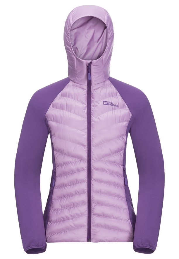 Purple Women Jack Wolfskin Routeburn Pro Hybrid Jackets | 83610197