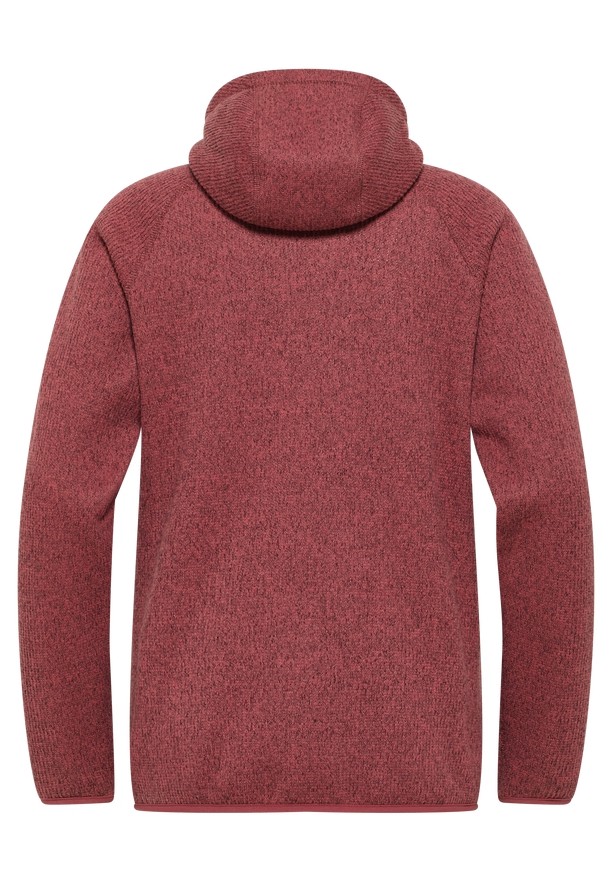 Red Women Jack Wolfskin Kaminfeuer Hooded Fleece Jackets | 49867183