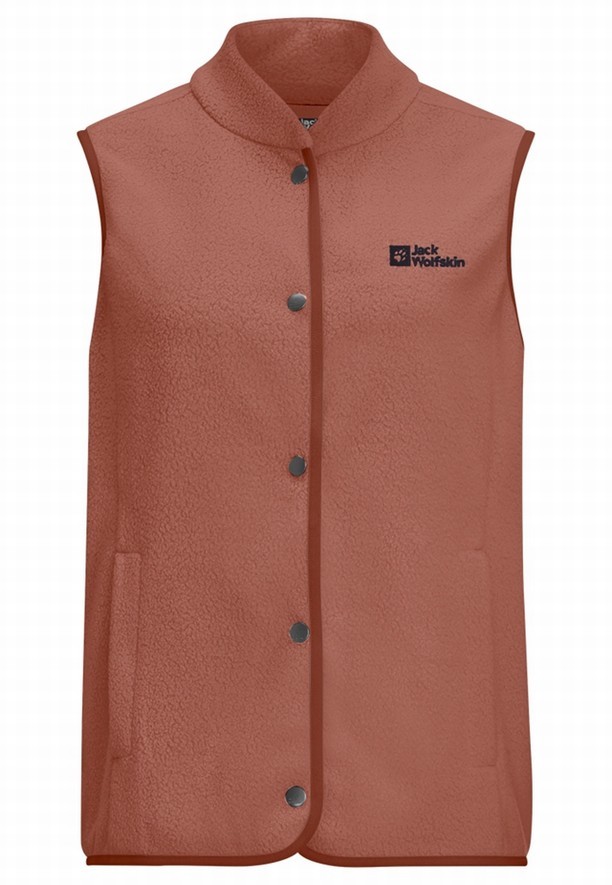 Red Women Jack Wolfskin Light Curl Vest | 70175540