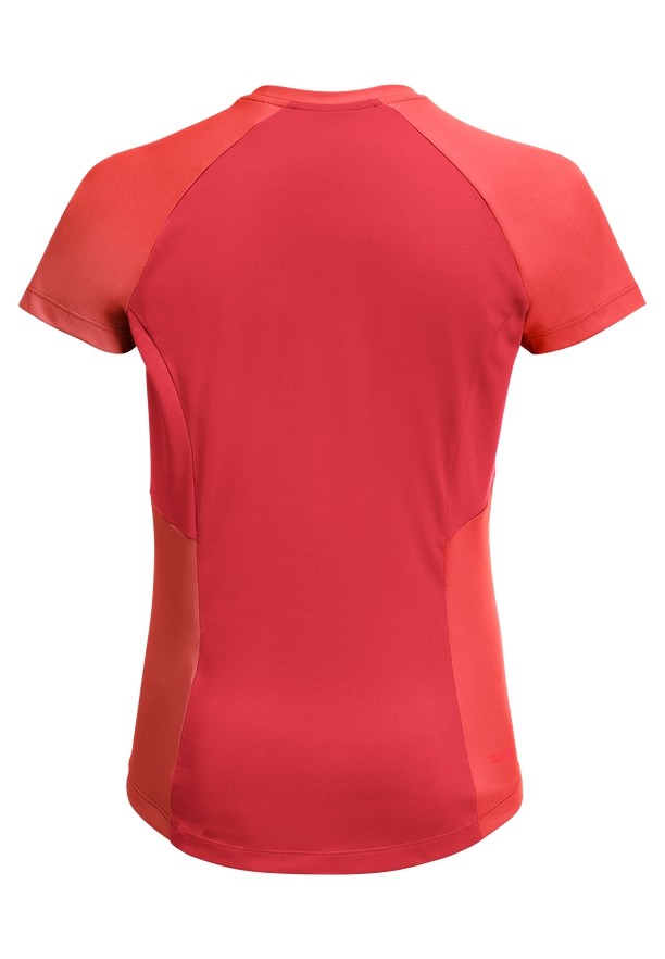 Red Women Jack Wolfskin Narrows T Shirts | 44560985