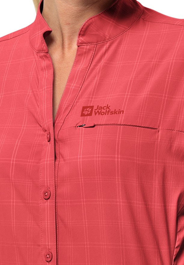 Red Women Jack Wolfskin Norbo S/s Shirts | 75557570