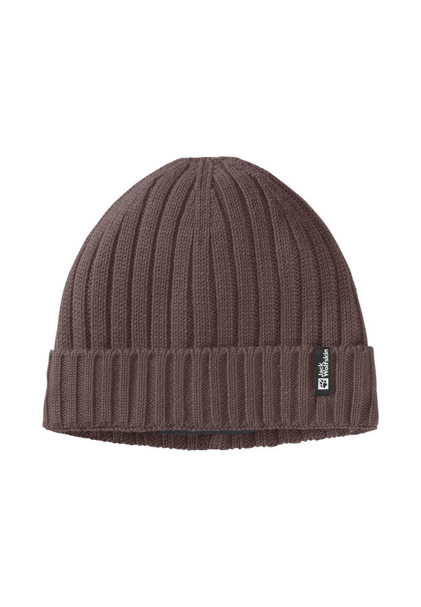 Red Women Jack Wolfskin Rib Knit Beanie | 31915751