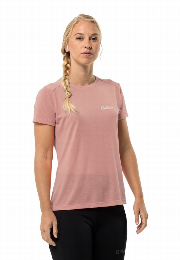 Rose Women Jack Wolfskin Vonnan S/s T Shirts | 37943546