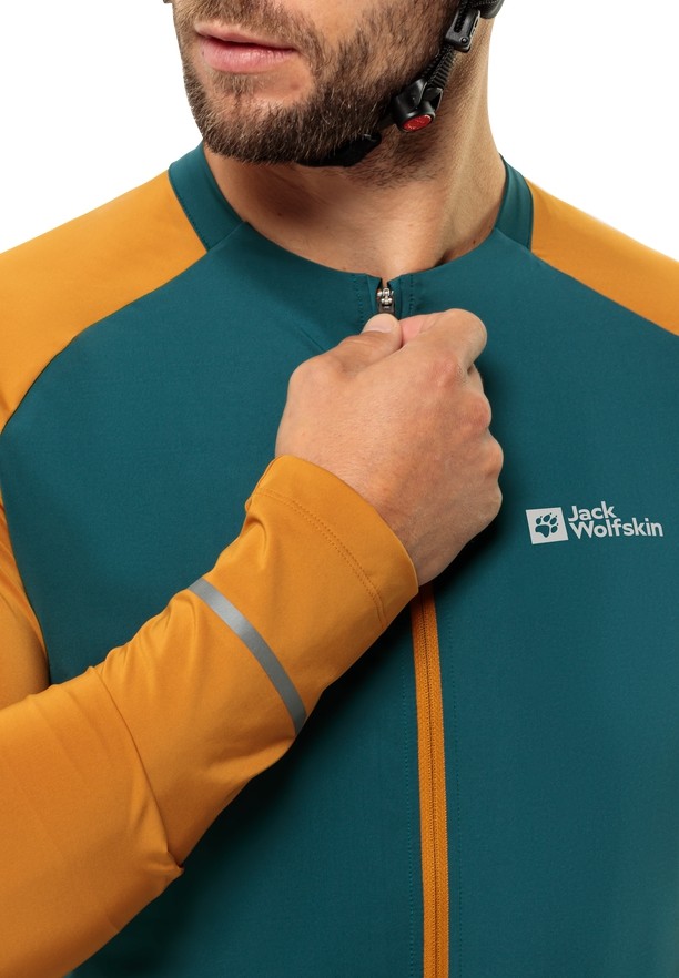 Turquoise Men Jack Wolfskin Gravex Fz L/s T Shirts | 49221619