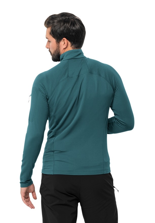 Turquoise Men Jack Wolfskin Prelight Fz Fleece Jackets | 82382908