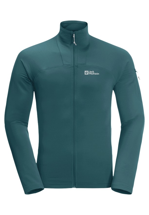 Turquoise Men Jack Wolfskin Prelight Fz Fleece Jackets | 82382908