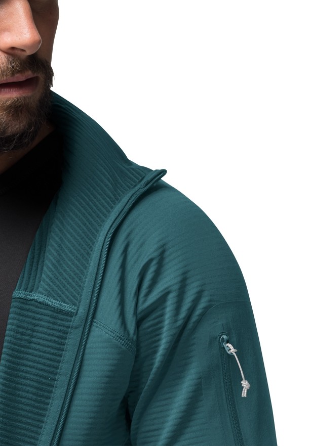 Turquoise Men Jack Wolfskin Prelight Fz Fleece Jackets | 82382908