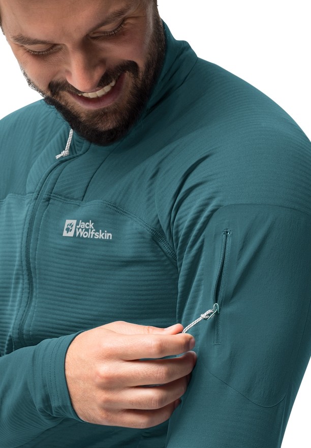 Turquoise Men Jack Wolfskin Prelight Fz Fleece Jackets | 82382908