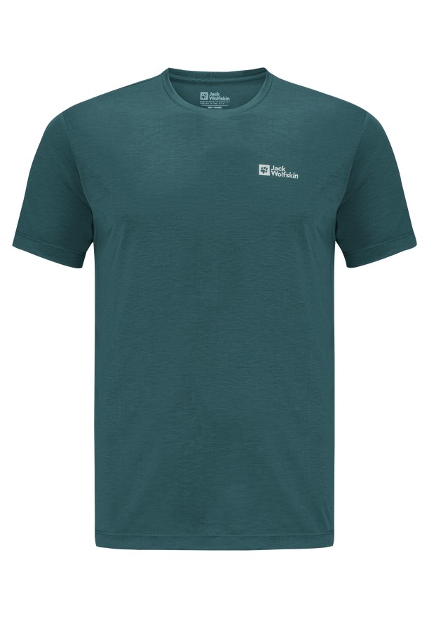 Turquoise Men Jack Wolfskin Vonnan S/s T Shirts | 82603130