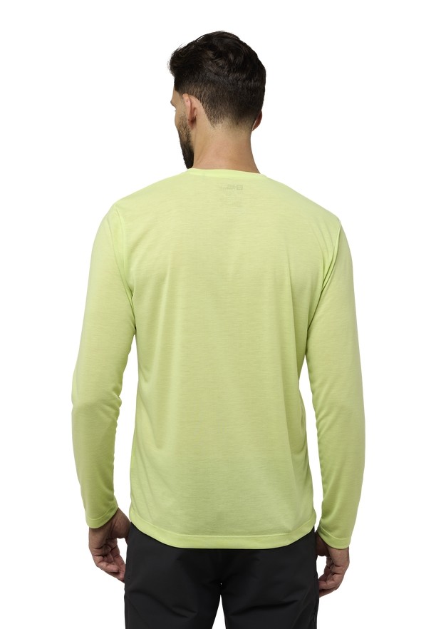 Yellow Men Jack Wolfskin Vonnan Ls T Shirts | 48384413