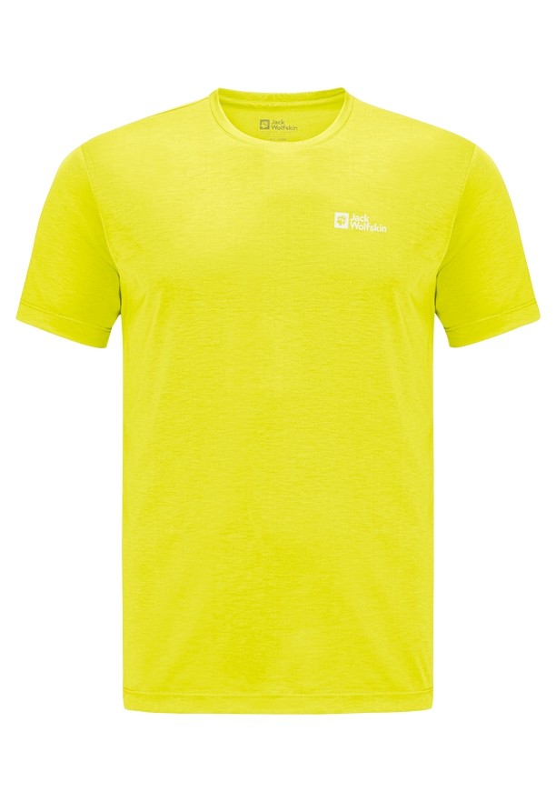 Yellow Men Jack Wolfskin Vonnan S/s T Shirts | 37960024